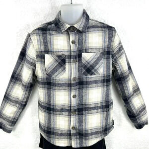 Brooklyn Cloth Mens S Heavy Flannel Sherpa Lined Shacket Windowpane Plaid Jacket